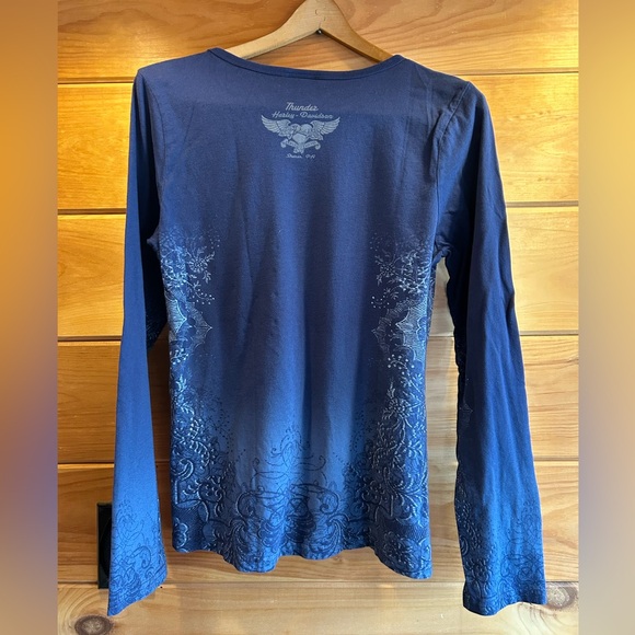 Women’s Decorative Harley Davidson Long Sleeve Shirt - Picture 2 of 3